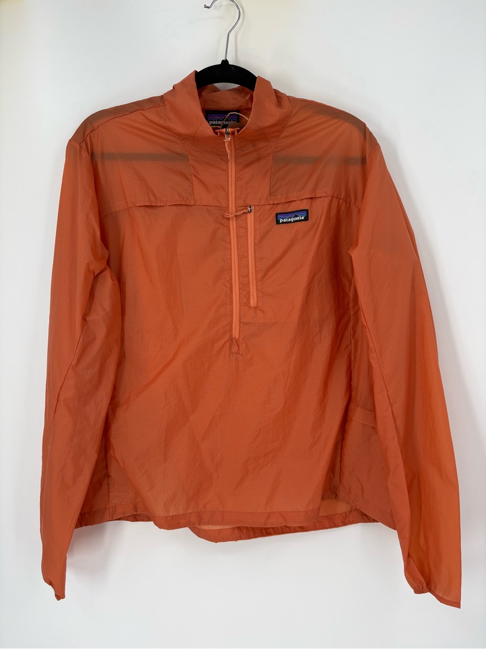 Patagonia Women's Houdini Stash 1/2 Zip Nylon Pullover Rock Melon Orange Large